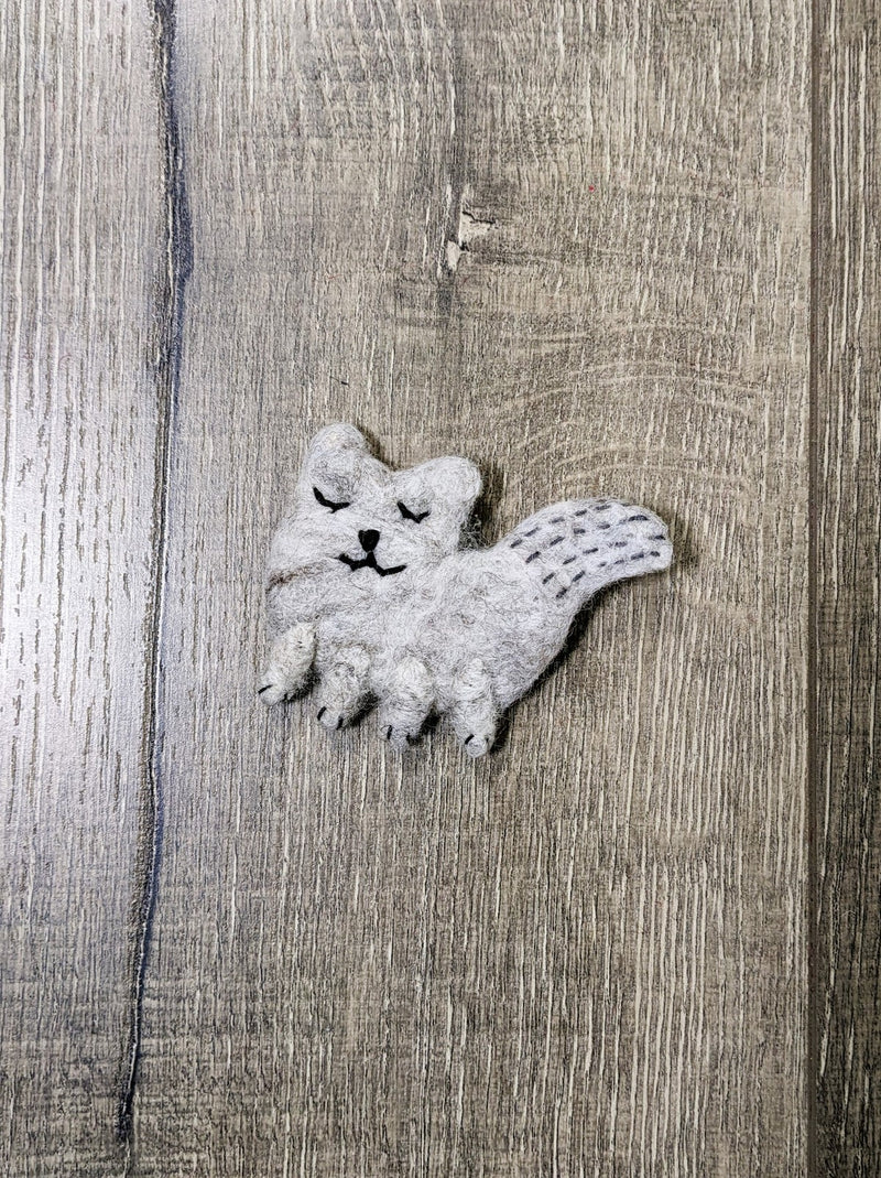 Felt Cat Brooch