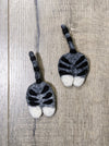 Felt Cat Bottom Brooch