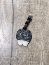 Felt Cat Bottom Brooch