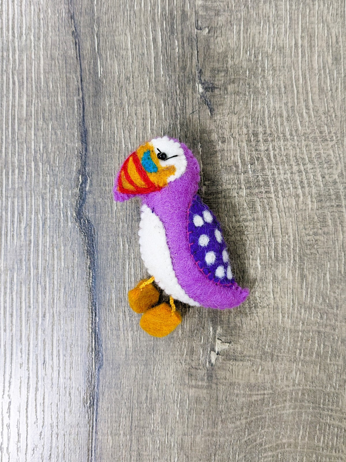 Felt Puffin Brooch
