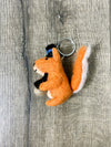 Felt Squirrel in Top Hat Keyring