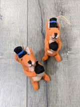 Felt Hanging Squirrel with Top Hat