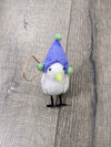 Felt Hanging White Bird with Hat