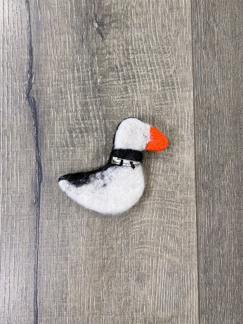 Felt Puffin Brooch