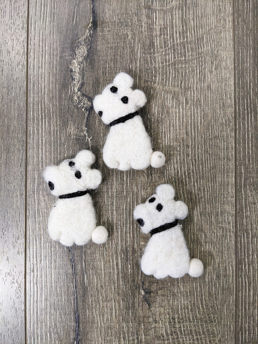 Felt Dog Brooch