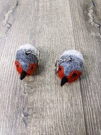 Felt Tiny Robin Keyring