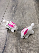 Felt Rabbit Keyring