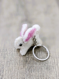 Felt Rabbit Keyring