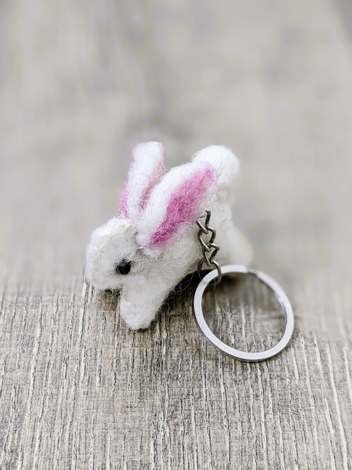 Felt Rabbit Keyring