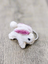 Felt Rabbit Keyring