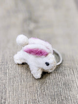 Felt Rabbit Keyring