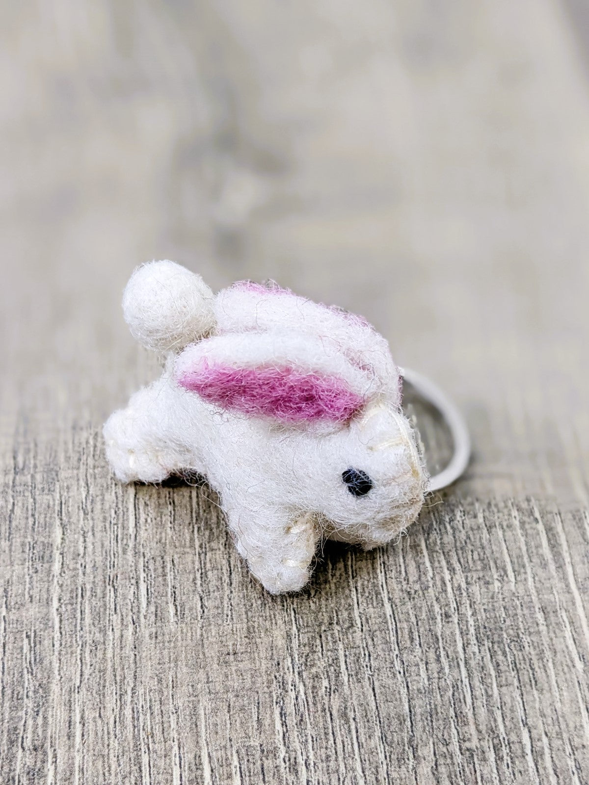 Felt Rabbit Keyring