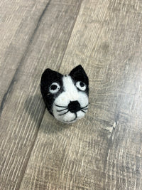 Felt Cat Head Keyring