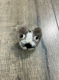 Felt Cat Head Keyring