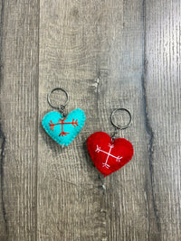 Felt Heart Keyring
