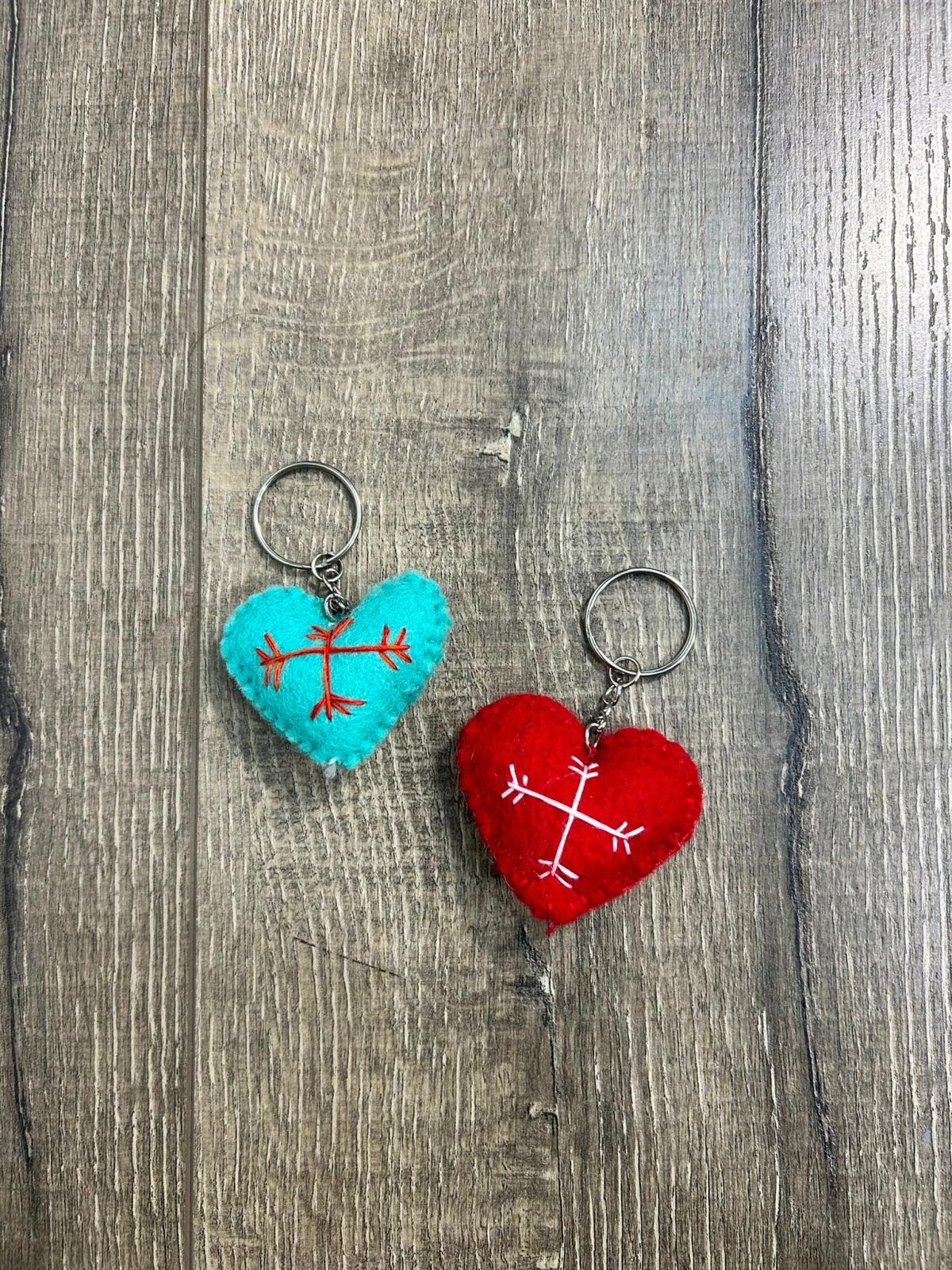 Felt Heart Keyring