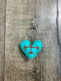 Felt Heart Keyring