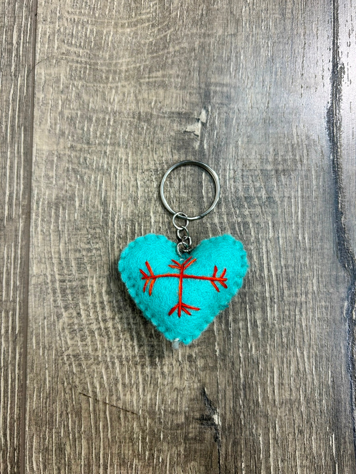 Felt Heart Keyring