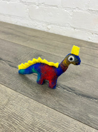Blue Felt Dinosaur