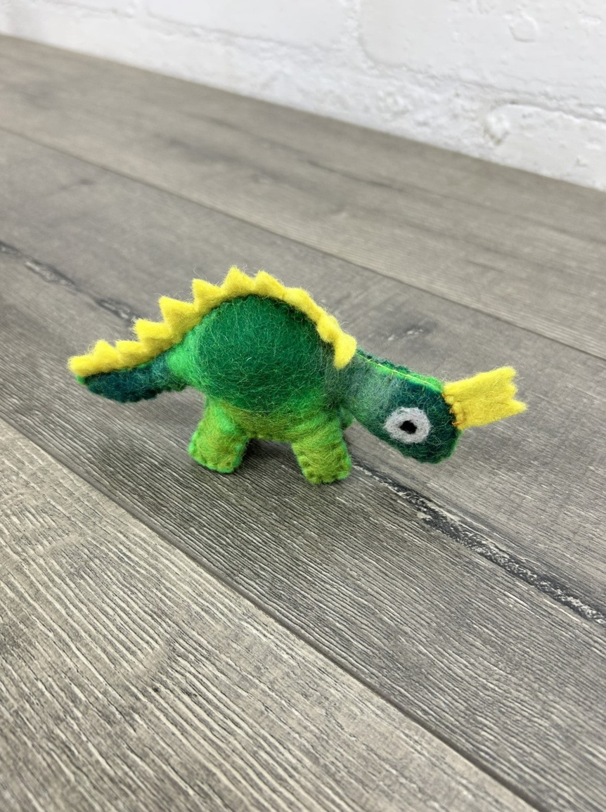 Green Felt Dinosaur