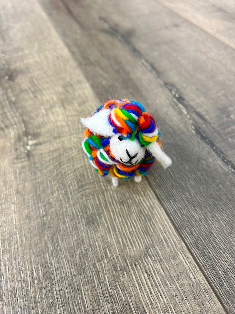 Woolly Rainbow Felt Sheep