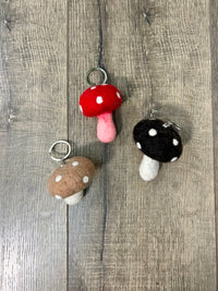 Felt Toadstool Keyring
