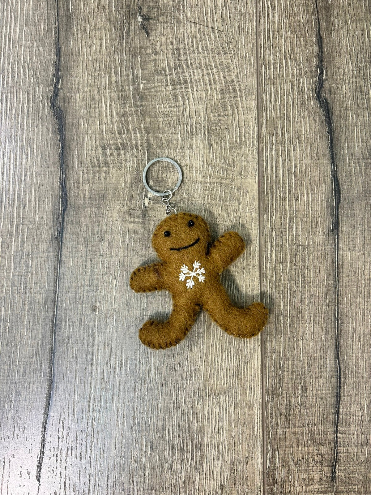 Felt Gingerbread Man Keyring