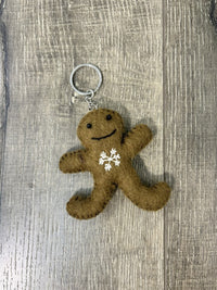 Felt Gingerbread Man Keyring