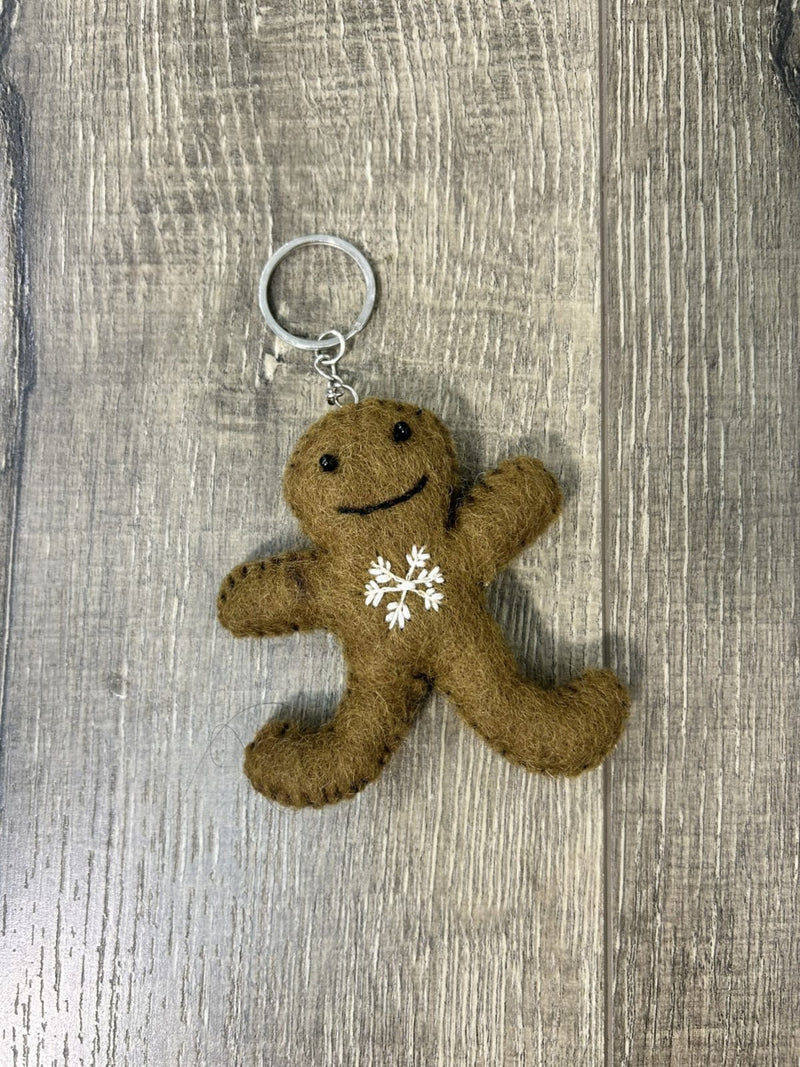 Felt Gingerbread Man Keyring