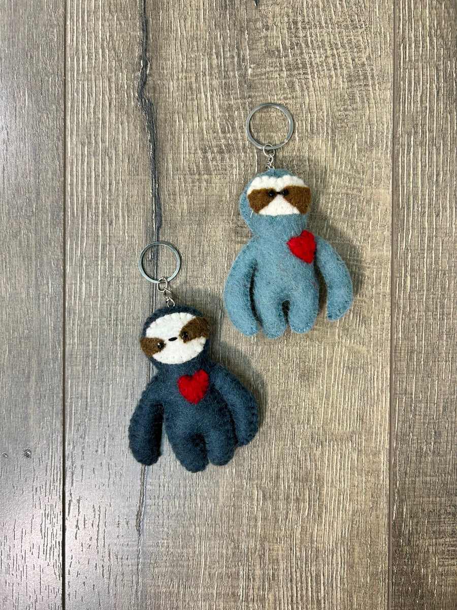 Felt Sloth Keyring
