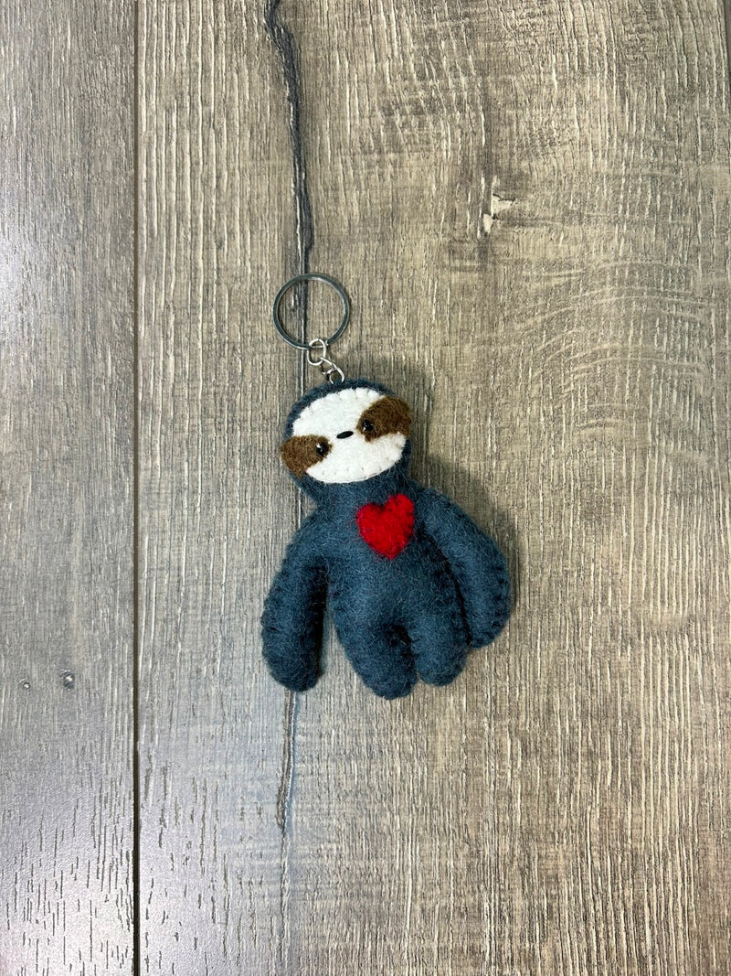 Felt Sloth Keyring