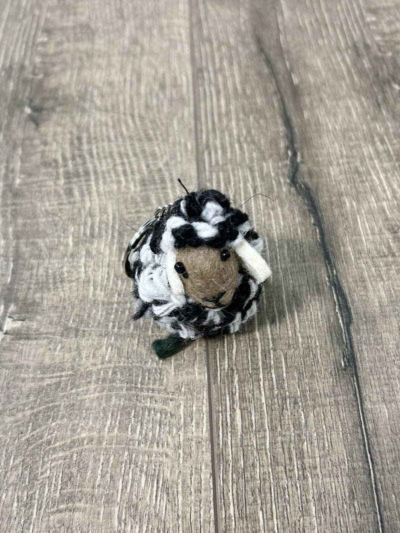 Felt Sheep Keyring