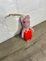 Felt Pig Finger Puppet