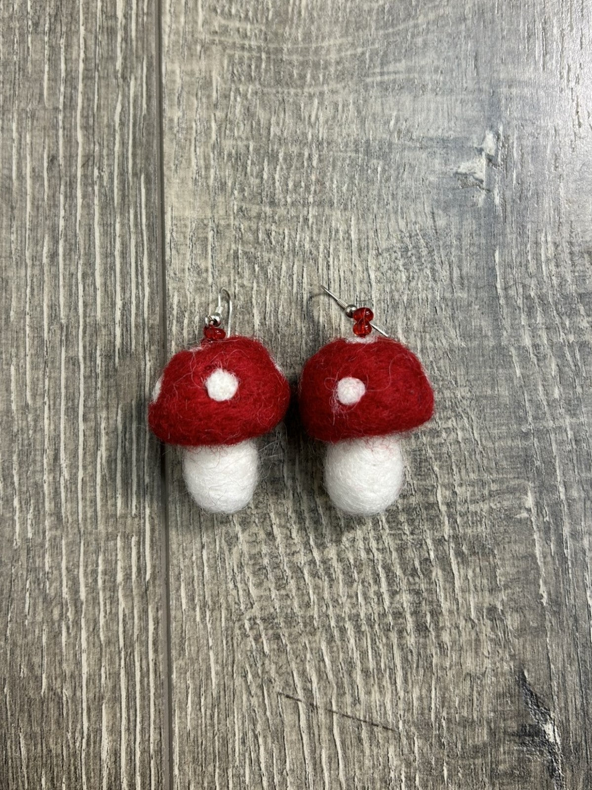 Felt Mushroom Earrings