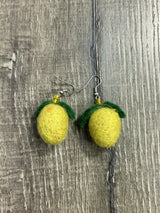 Felt Lemon Earrings