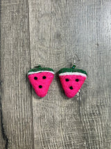 Felt Watermelon Earrings