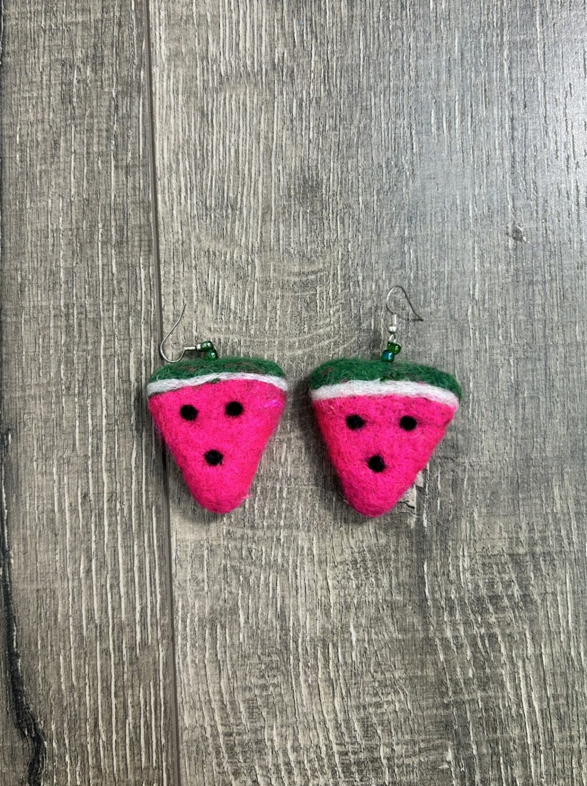 Felt Watermelon Earrings
