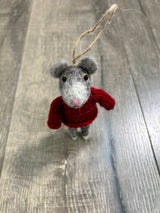Felt Hanging Mouse In Jumper