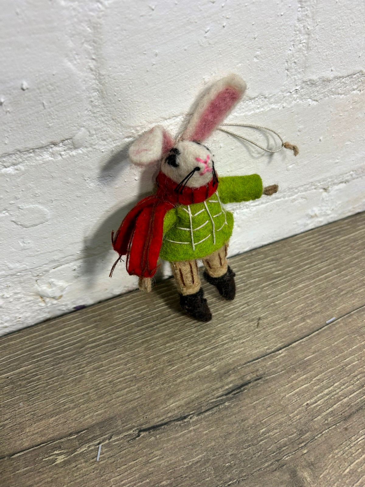 Felt Hanging Rabbit In Jumper