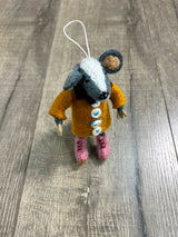 Felt Mouse Hanging In Coat