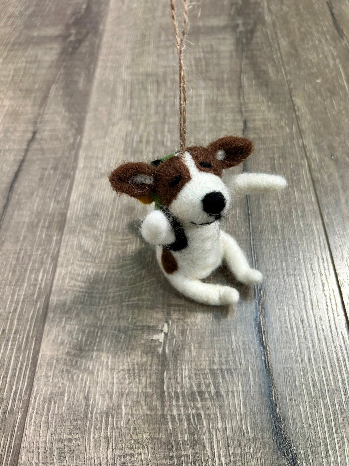 Felt Hanging Dog With Backpack
