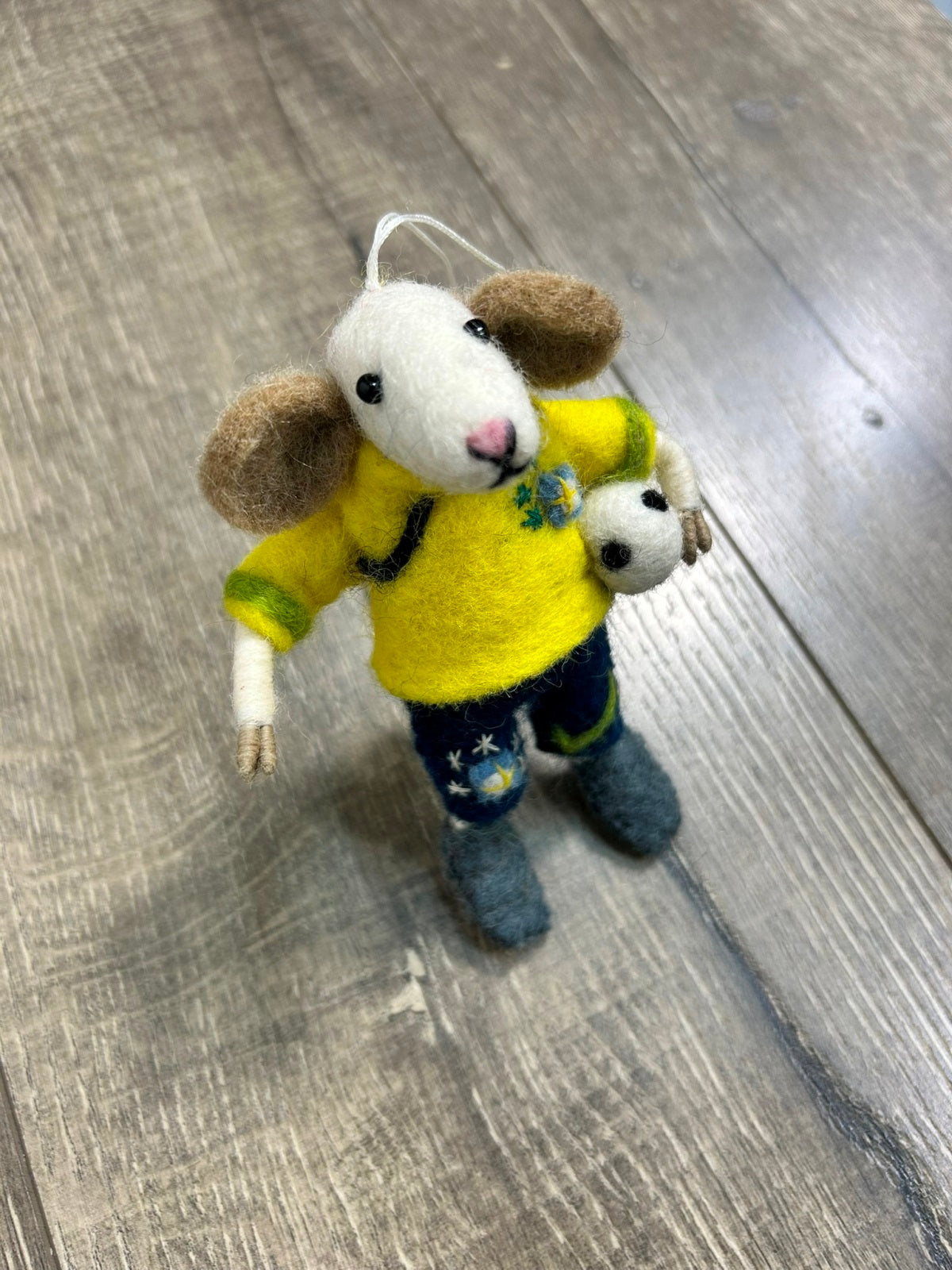 Felt Hanging Mouse With Football
