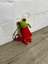 Felt Hanging Frog With Dress