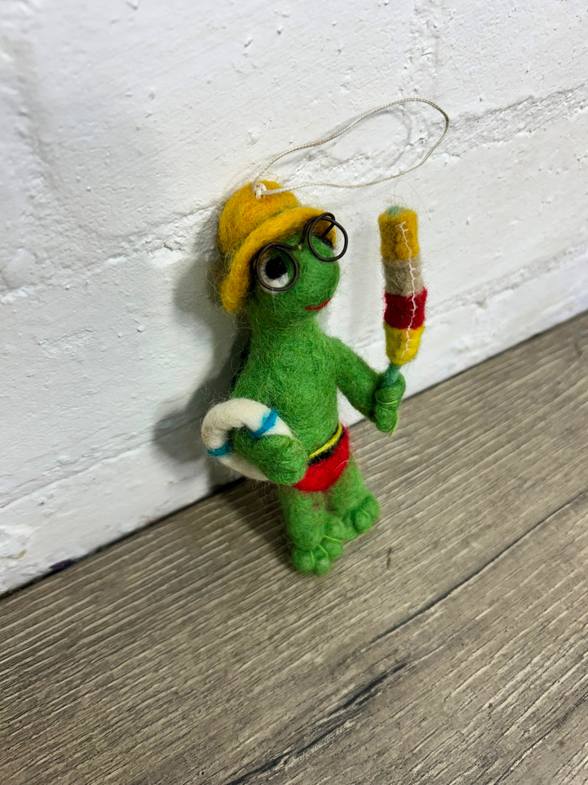 Felt Hanging Turtle In Swimwear