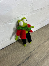 Felt Frog In Clothes Keyring