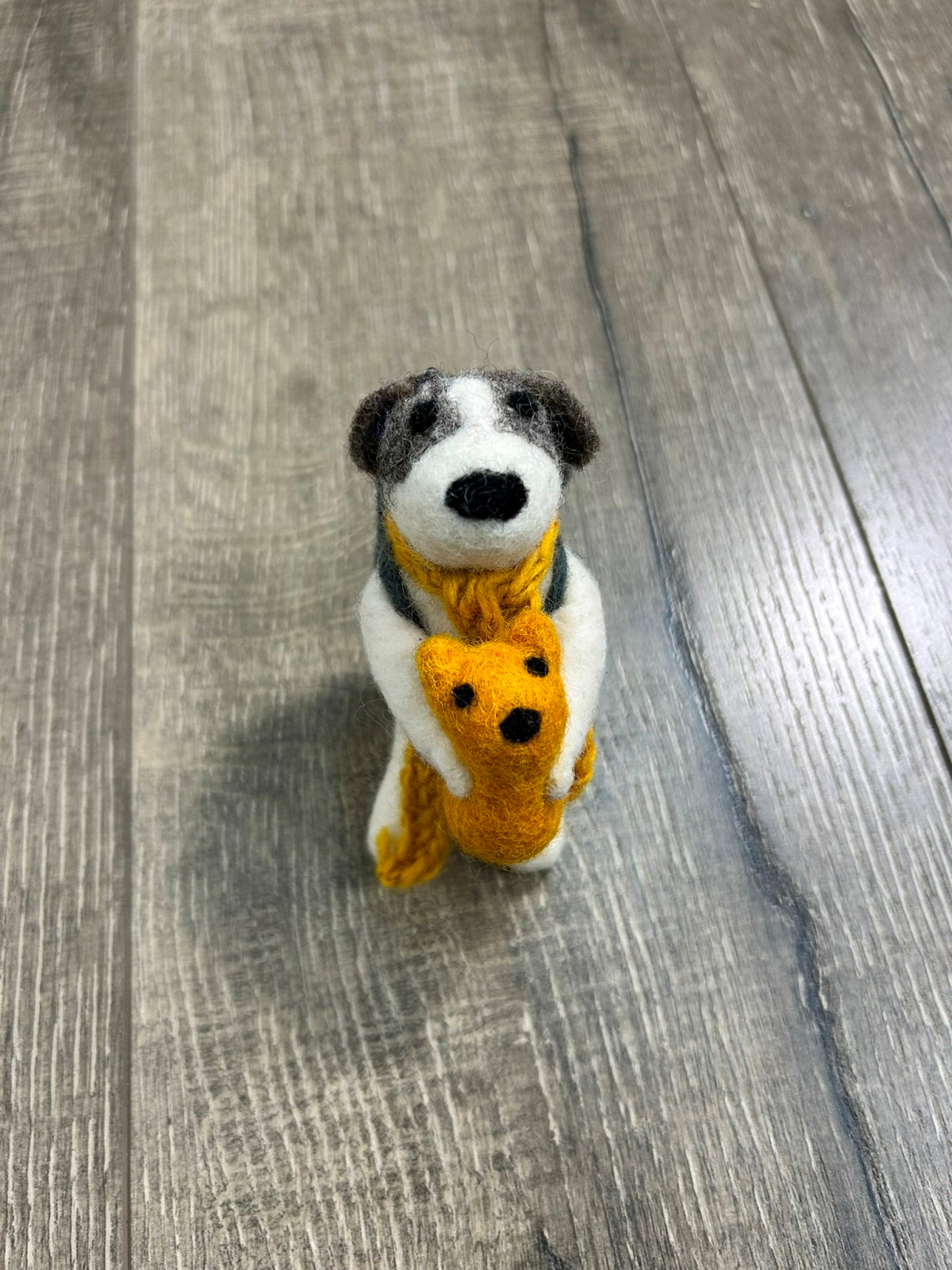 Felt Dog With Cat