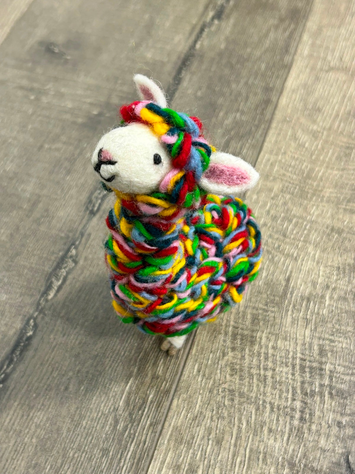 Felt Freestanding Rainbow Llama