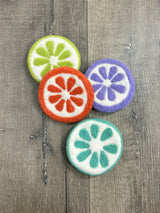 Felt Fruit Coasters Set Of 4
