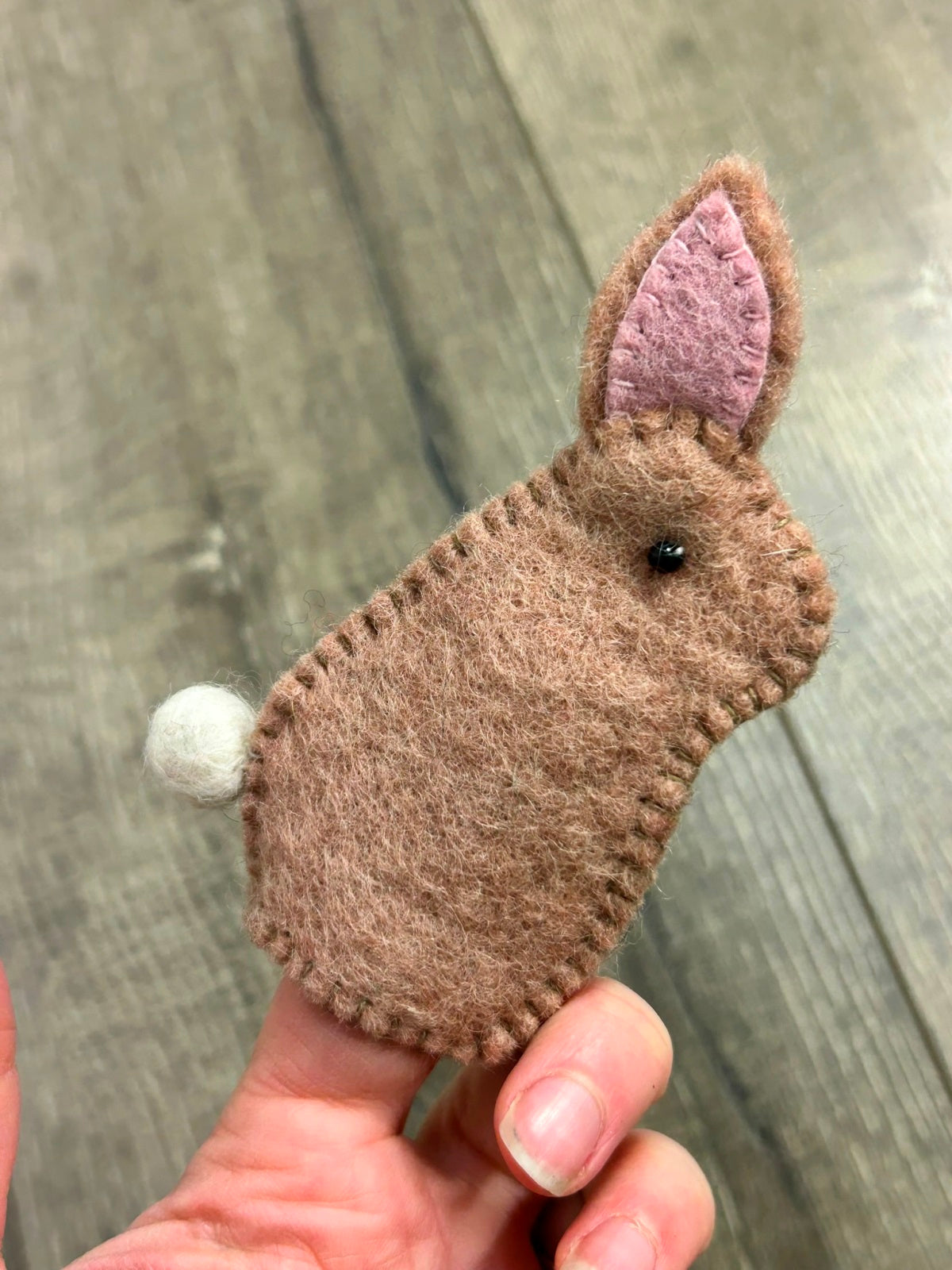 Felt Rabbit Finger Puppet