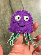 Felt Jellyfish Finger Puppet
